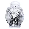 Moletons masculinos moletons nagito komaeda 3d moletom de moletom de moletom de capuz de capuz engraçado de grandes dimensões de desenho animado meninos meninas de streetwear coágulo