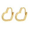 Hoop Huggie Gold Silver Couleur géométrique Petites boucles d'oreilles coeur Round Ovale pour les femmes bijoux tendance en gros Ve438Hoop Huggiehoop