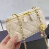 SW Womens Crossbody Designer Cosmetic Box Facs Solid Sheepes Sheepckin Classic Handbags bag Counter Bag Gold Fligh
