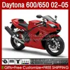 Motorcykelkroppar för Daytona600 Daytona650 02-05 Bodywork 132no.0 Cowling Daytona 650 600 CC 02 03 04 05 Daytona 600 2002 2003 2004 2005 ABS Fairing Kit Factory Gul Yellow