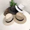 Berets Fashion Summer Panama Jazz Hat Sun Hats For Women Man Beach Straw Men UV Protection Cap Fedoras Chapeau Femmeberets
