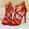 Kleding schoenen Romeinse stijl hoge hakken vrouw pumps stiletto 11 cm vrouwen sexy feest hollow out sandalen 2022dress jurkdress