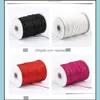 Cord Wire Jewelry Findings Components 20 Colors 1Mm 200Yards/Volume Waxed Cotton Cords For Wax Making Diy Bead String Bracelet Sewing Leat