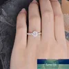 New Twisted Delicate Zircon Gold Ring Women Fashion Wedding Engagement Jewelry Classic Four Claws Promise Ring for Womens
