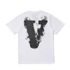 2022 T-shirt de camiseta masculina Marinha de maré Ink Smoke Devil Angel Letter V Logo Masculino e Mulher Sleevada Curta 11