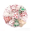 50st/Lot Christmas Bronzing Cotton Påsar 10x14/13x18cm Drawstrings Jewelry Gift Display Packing Xmas Party Favor Candy 220427