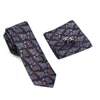 Bow Ties Fashion Neck Tie Set 2022 For Men Handkerchief Floral Pocket Square Cufflinks Necktie Wedding Party GiftBow Emel22