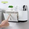 ECOCO papier essuie-tout distributeur de boîte à mouchoirs mural support de rangement porte-serviettes en papier salle de bain organisateur accessoires 220727