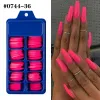 100pcs False Nails Press On Red Use Designs With Glue Nail Supplies Coffin Ballerina Clear Full Cover Manicure Fake Tips