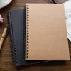 Diary Drawing Notebook Painting Graffiti Soft Cover Black Paper Sketchbook Notepad Office School Supplies Gift 220705