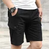 Summer White Multi pocket Shorts Men s Working Casual Knee Length Pants Trend Loose Large Size Straight 220621