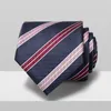Bow Ties Top Quality Men's Fashion Classic Business Silk Tie For Men Brand Designer 8 CM Blue Pink Red Striped Necktie Male GiftBow Enek