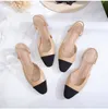 Femmes été Patchwork sandales peu profondes femmes chaussures classiques couleur mélangée grosses chaussures simples en cuir véritable sandales à bride arrière