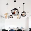 Hanglampen moderne woningverlichting Noordse touw aardbal kroonluchter wit en zwart woonkamer café bar zolder retro licht bestedingsmutsen pendape