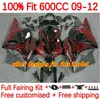 OEM Body For HONDA CBR600 CBR 600F5 600 RR CC F5 09-12 Bodywork 146No.19 CBR-600 CBR600RR 09 10 11 12 CBR 600RR 600CC 2009 2010 2011 2012 Injection Fairings Shark orange