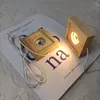 Base lumineuse en bois, télécommande Rechargeable, lumières LED en bois, Bases de lampe d'affichage avec cordon USB inclus D2.5