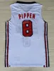 8 Scottie Pippen 1992 1996 팀 미국 게임 드림 팀 농구 유니폼 농구 저지 크기 S-XXL