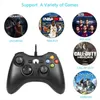 جديد USB Wired Xbox 360 مع Logo Joypad Gamepad Black Controller مع Box Box Fast Ship5766524