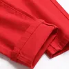 Calça jeans masculina de rua de verão bordada carta/rosa algodão calça jeans pantalones para hombre vaqueros