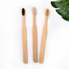 Novo natural puro bambu descartável dentes escova de dente de cabelo macio escovas de dentes escovas amigáveis ​​escovas de limpeza oral ferramentas BBA13078