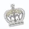 30 Pcs/Lot Custom Fashion Jewelry Brooches Black Crystal Rhinestone And Pearl Crown Shape Brooch Pin For Decoration