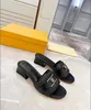 L00V Sandal Women Summer Slippers Patent Leather Lychee Crocodile Skin Maroon Fonce Khaki Triple White Brown Classic Black Slides Fashion Sandals