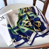 70 70cm Luxury Brand Summer Silk Scarves Shawls Lady Sunscreen Beach Women War Horse Print Square Muslim Headscarf Bandanna