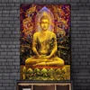 Meditation Buddha Staty Canvas Målande moderna affischer skriver ut väggkonst Buddhistisk bild för vardagsrum heminredning cuadros gåva