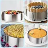 430 Stainless Steel Telescopic Mousse Ring Cake Mold Rustproof 6 30cm With Scale Heightened Baking For Families 220601