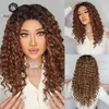 Wigs Women Synthetic Wigs New Arrivals Medium Split Brown Full Head Small Curly Wig Women's Lace 13X5X1lace 220601