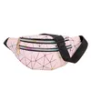 Laser holografisk Fanny Pack Feminina Slim Shiny Neist Bag PVC Waterproof Bum Bag Travel Hip Påsar för kvinnors flickor 220626