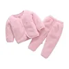 Clothing Sets Baby Clothes Girl Boy Coral Fleece Two-piece Born Spring Autumn Winter Warm Pajamas Set OutfitClothing