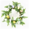 Dekoracyjne kwiaty wieńce girlandy sztuczny festiwal kwiatowy ozdoby Ozdoby wielkanocne wieniec jagody na ścianę wiszące świąteczne jajka kn