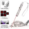 Grappige laser huisdier kat speelgoed 5 patroon rode stip laser licht creatief zichtaanwijzer lasers pennen interactief speelgoed