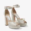 Yaz Düğün Gelin Ayakkabıları Kadın Socorie 120mm Sandalet Ayakkabı İnci Yüksek Topuklu Strappy Kare Topuk Patent Peep Toe Deri Bayan Sandalias AB 35-43