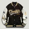 Nieuwe bomber honkbaljack Mens Hip Hop Letter Borduurwerk Patchwork Spring herfst Streetwear Loose Casual Varsity Coats Paren T220728