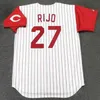 GLAC202 CINCINNATI Jersey de beisebol vintage 24 Tony Perez 1975 25 Bernie Carbo 1969 Knight Rijo Rose Rose Tolan Cedeno Pinson Boone Griffey