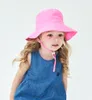 Chapeau de bébé d'été pour filles garçons Kids039 Seau de protection solaire Printemps Automne Voyage Casquette de plage Chapeaux de soleil avec corde coupe-vent 20 couleurs8337242