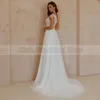 Other Wedding Dresses A-Line Sleeveless Lace Chiffon Plus Size For Bride Elegant V-Neck Sweep Train Bridal Gowns Custom MadeOther