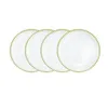 1 PC clair chargeur plaque avec or perles jante acrylique plastique décoratif Service assiettes dîner servant mariage fête de noël décors 220307