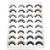 Färgad faux 3D Mink Eyelashes Butterfly False Eyelash Full Strip Eye Lashes Extension Makeup1272500