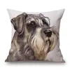 쿠션/장식 베개 Doberman Golden Retriever Pug Bichon Frize Norwich Terrier Dog Cushion Cover Case for Modern Home Decorationcushio
