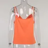 Orange Top Sexy Club Party Women Camis White Black Sleeveless Fashion Femme Clothes Off Shoulder Tank Tops Summer 220325