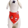 عيد الميلاد الكلب باندانا الكلب ملابس ناعمة الكلاب Kerchief سانتا الثلج ايلك نمط شريط A375