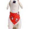 Jul hundbandana hundkl￤der mjuka hundar Kerchief Santa Snowman Elk Stripe M￶nster A375