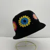 Women Hollow Flower Knitted Fisherman Hat Handmade Crochet Color Matching Basin Hat Spring And Summer Sunscreen Sun Caps HCS189