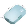 New!! Portable Lunch Box For Kids School Microwave Plastic BentoBox With Compartments Salad Fruit Food ContainerBox Healthy Ma