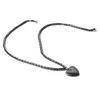 Hematite Necklace Women Natural Stone Heart Pendant