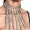 Girocolli Esagerato strass multistrato nappa collana girocollo per le donne di cristallo lungo grande collare da sposa gioielli girocolli Sidn22