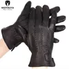 2021 Modne rękawiczki Deerskin najlepiej sprzedające się miękkie męskie rękawiczki męskie trzymaj ciepłe czarne rękawiczki męskie design -8001N T220815